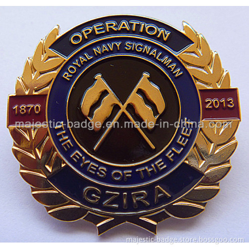 Customized Gold Plating &Brass Die Struck Lapel Pin (MJ-PIN-108)